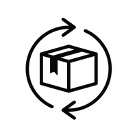 package with circling arrows icon